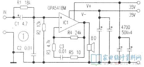 OPA541BM典型应用电路