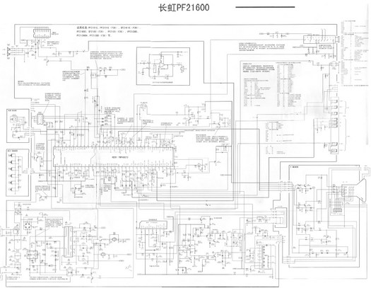 长虹PF21600彩电电视机（TMPA8873 E-STV9302A）电路原理图