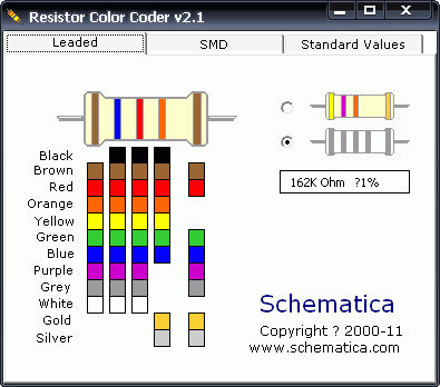 色环电阻识别软件 Resistor Color Coder V2.1