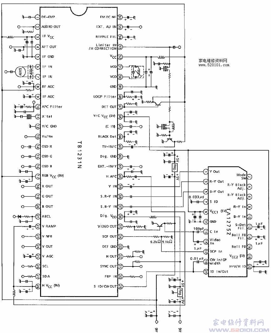 TA1275Z SECAM解调器_家电维修资料网