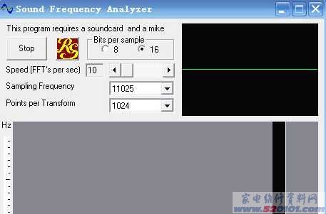 虚拟声谱分析器软件(Sound Frequency Analyzer)