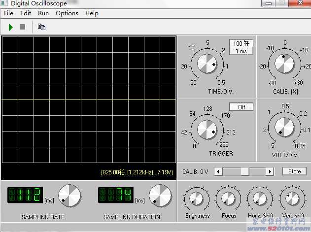 虚拟数字式示波器软件（BIP Oscilloscope 3.0）