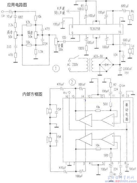 TEA2025B功放集成块引脚功能和应用_家电维