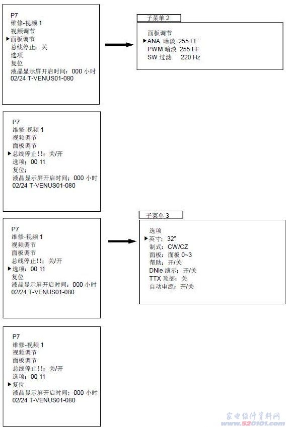 三星LS32A23W液晶电视工厂总线进入的方法