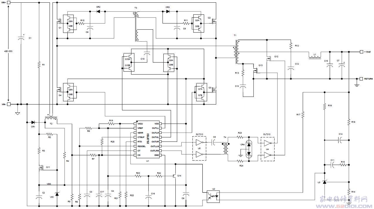 ZVS全桥变换器ISL6752_家电维修资料网_ww