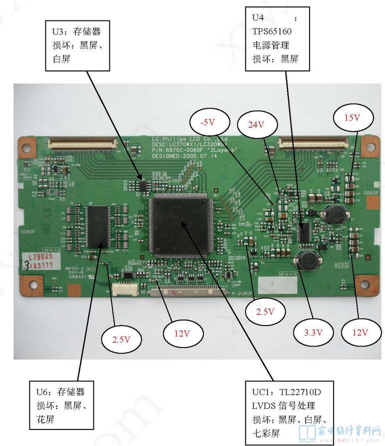 37寸LG屏驱动板维修资料（LC370WX1） 第1张