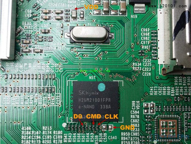液晶电视EMMC读写方法和部分液晶主板ISP点位图 第31张
