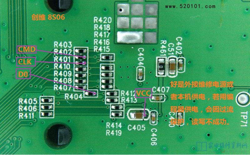 液晶电视EMMC读写方法和部分液晶主板ISP点位图 第10张