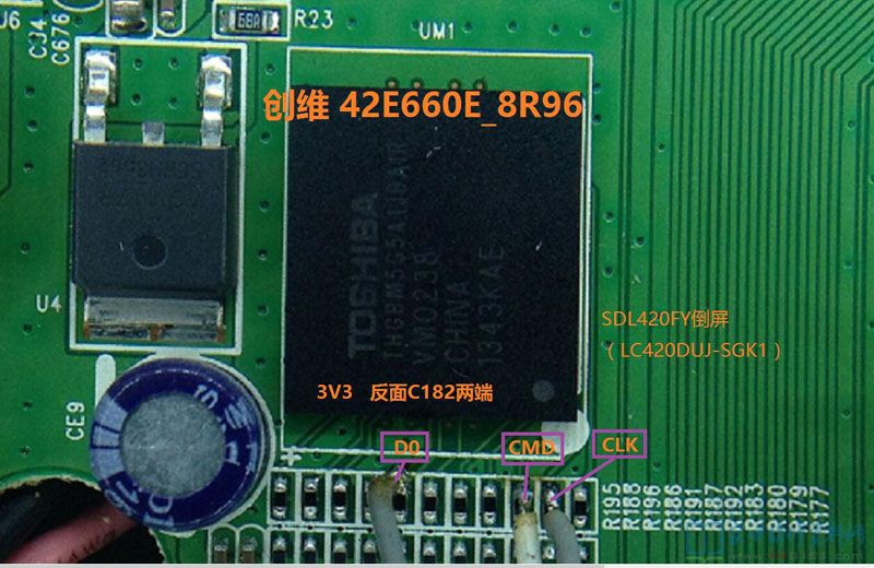 液晶电视EMMC读写方法和部分液晶主板ISP点位图 第8张