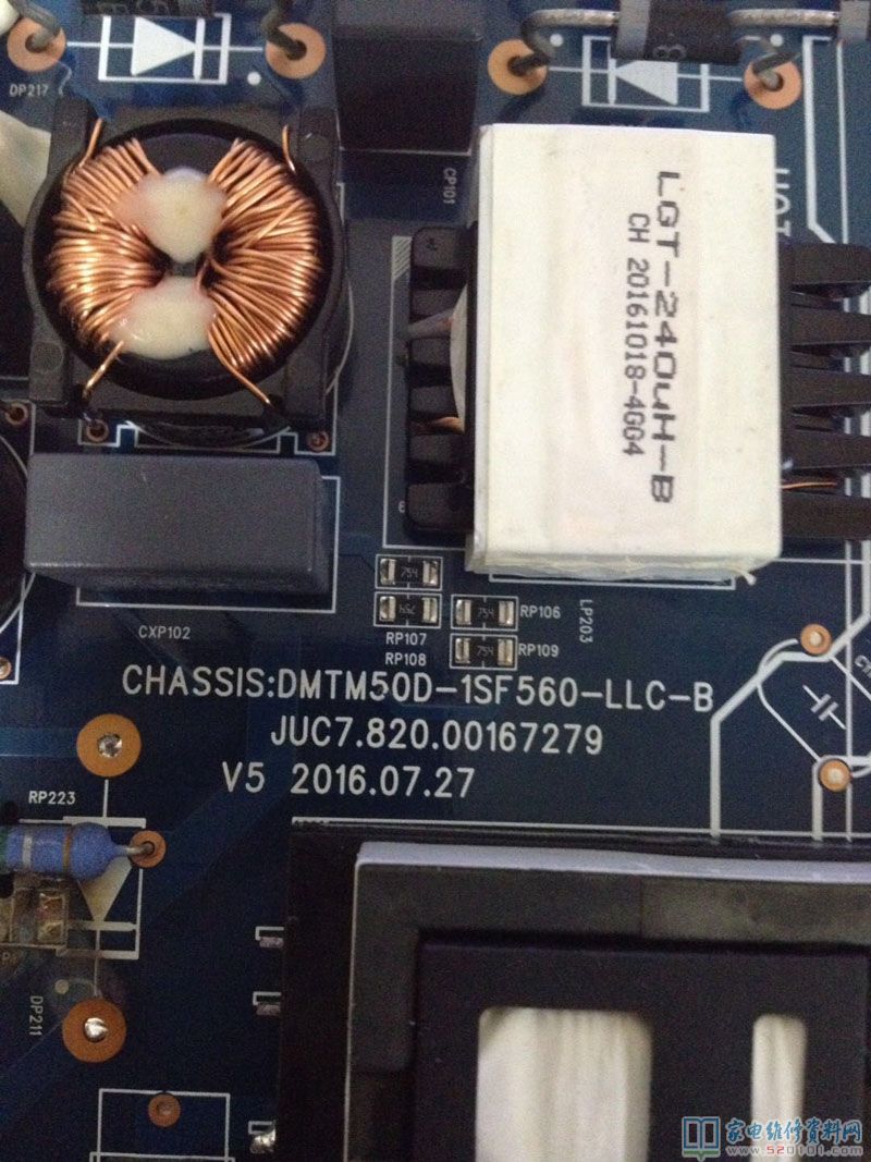 长虹50E8液晶电视（JUC7.820.00167279）电源板故障维修 第1张