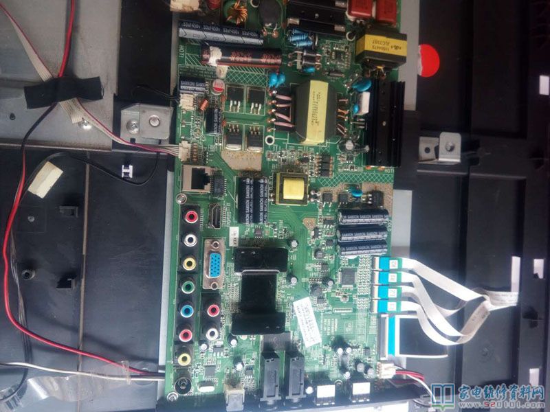 康佳LED46R5100DE液晶电源板元器件炸裂引起三无故障维修 第4张