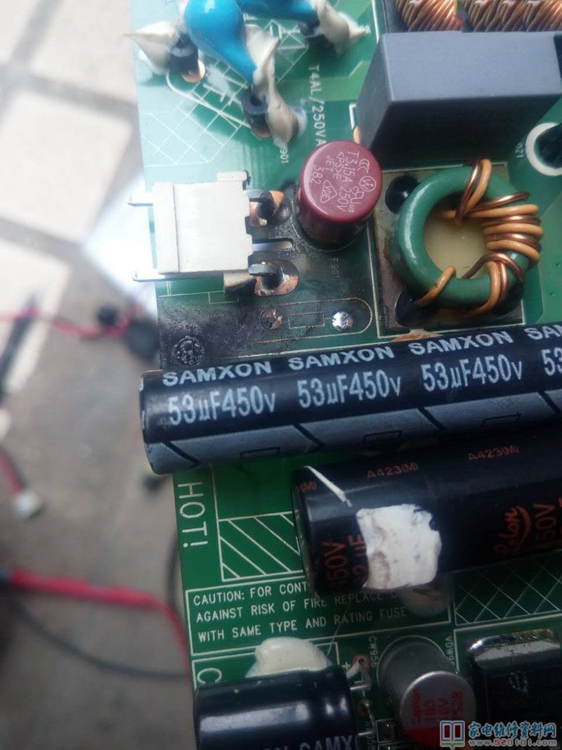 康佳LED46R5100DE液晶电源板元器件炸裂引起三无故障维修 第3张