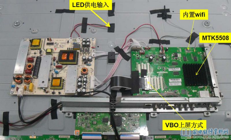 长虹50U2S液晶电视主板结构的维修资料 第1张