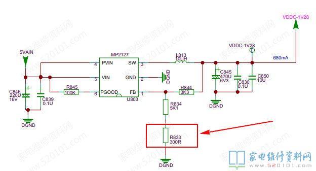 TCL L32P11液晶电视指示亮红灯但不开机的故障维修 第1张