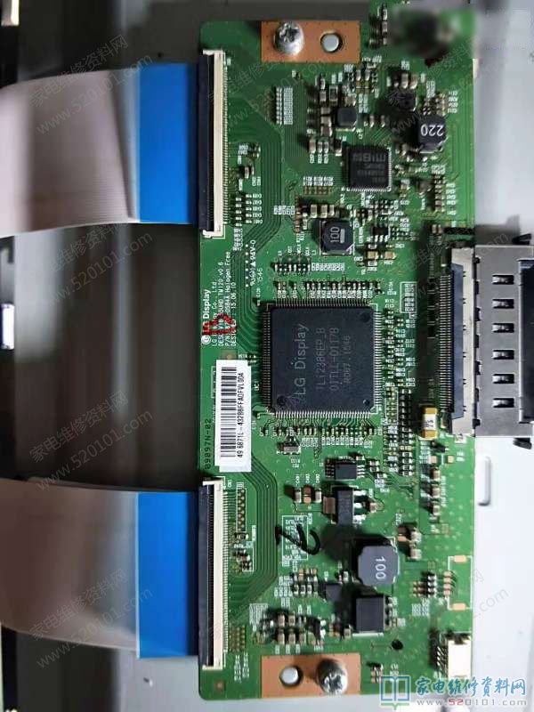 海信LED49K300U液晶电视闪黑屏的故障维修 第2张