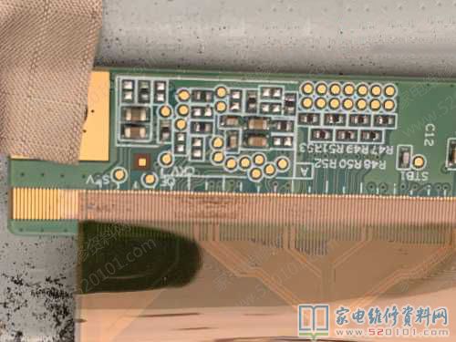 用刀割法修复TCL D55A710液晶电视花屏故障 第3张