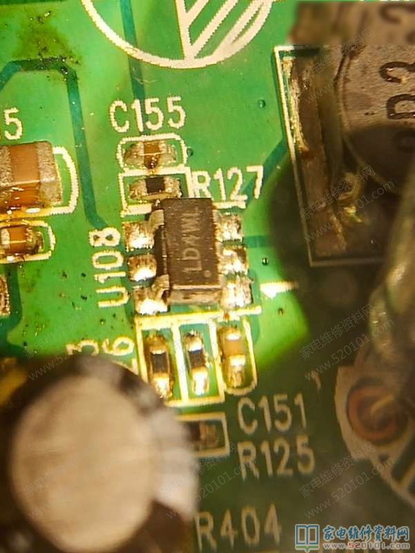乐华LED24C310A液晶电视指示灯亮但不开机的维修 第1张