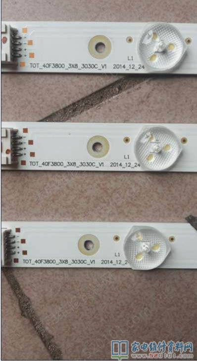 TCL L40F3800A液晶电视黑屏更换灯条的过程 第4张