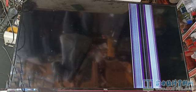 TCL L48F3320-3D液晶电视屏幕有竖线和横线的故障维修 第1张