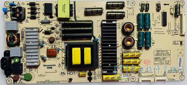 创维55G7电源板自动待机故障的技改方法 第1张