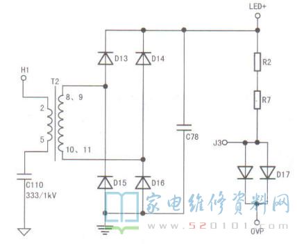 长虹55Q3T液晶电视开机背光灯不亮黑屏 第1张