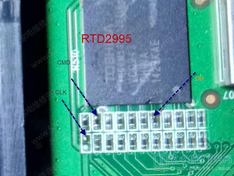 康佳液晶电视RTD2995机芯主板EMMC点位图 第2张