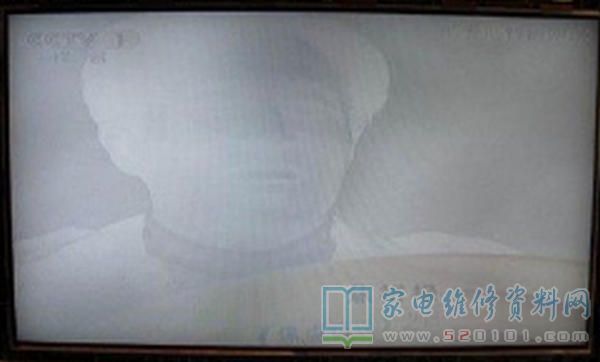 康佳S50U液晶电视图像呈负像且屏幕白雾状的故障维修 第1张
