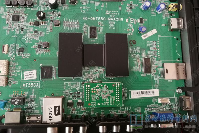TCL L40F2800A液晶电视开机有背光无图像的故障维修 第2张