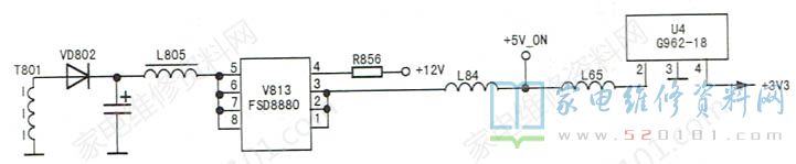 海信TLM32V86K液晶电视指示蓝灯亮不开机的故障维修 第1张