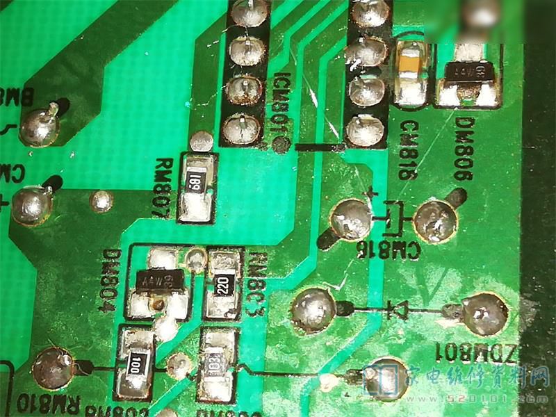 电源芯片炸裂情况下修复三星LA52M81B液晶电视机不通电故障 第6张