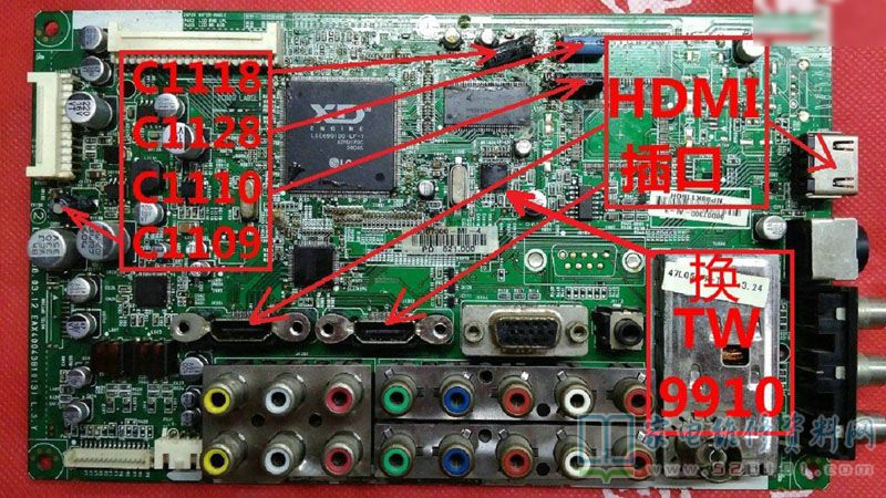 LG 47LG50FR-TA液晶电视不开机且图像异常的复杂故障维修 第3张