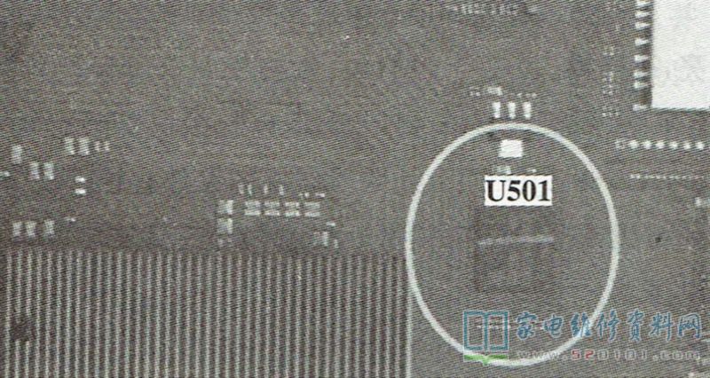 乐视X50 Air液晶电视（6A918平台）热机后图像马赛克且死机的维修 第1张