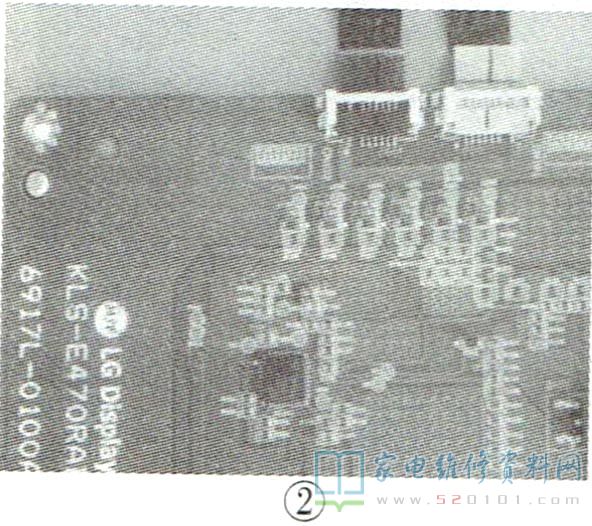 海尔K47H5000P液晶电视屏左侧由垂直黑带的维修 第2张