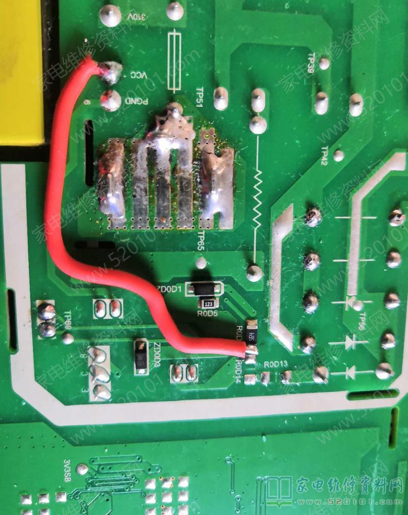 创维42X6液晶电视电源芯片损坏的代换维修过程 第5张