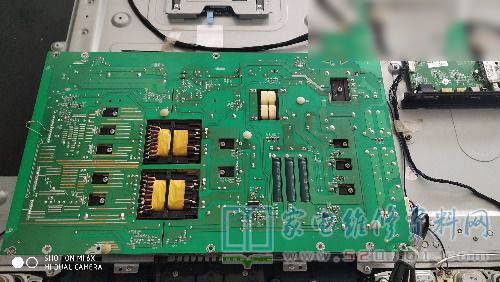创维55E60液晶电视电源指示红灯亮但不开机的维修 第3张