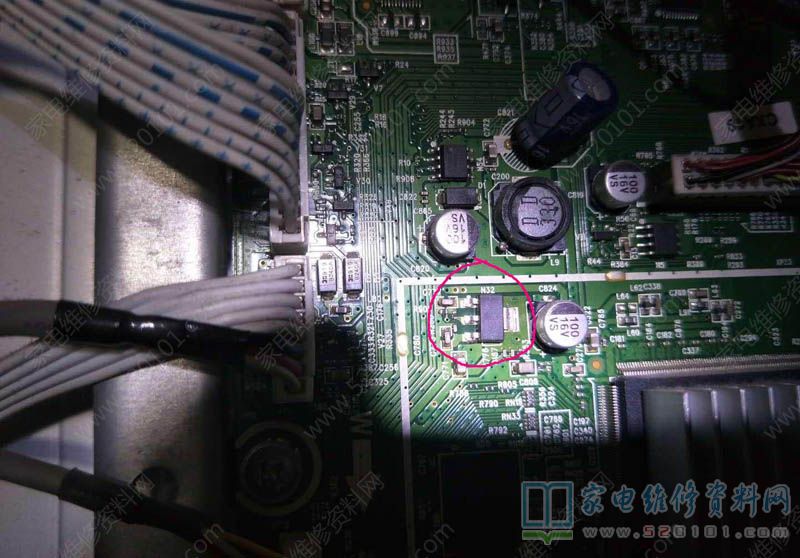 海信TLM40V68PK液晶电视蓝灯亮不开机的故障维修 第2张