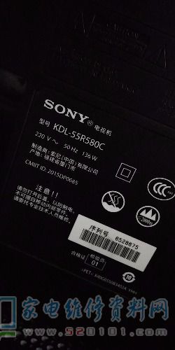 索尼KDL-55R580C液晶电视开机灰屏的维修总结 第1张