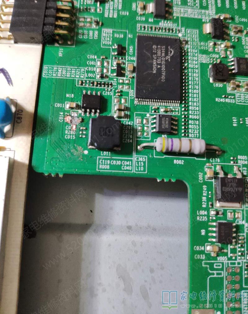海信LED32K20JW液晶电视指示灯不亮三无的通病维修 第3张