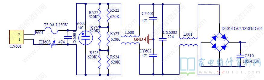 创维168P-L4N011-03电源恒流二合一板电路原理分析 第4张