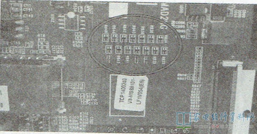 TCL D42E161液晶电视图像上有竖带的故障维修 第2张