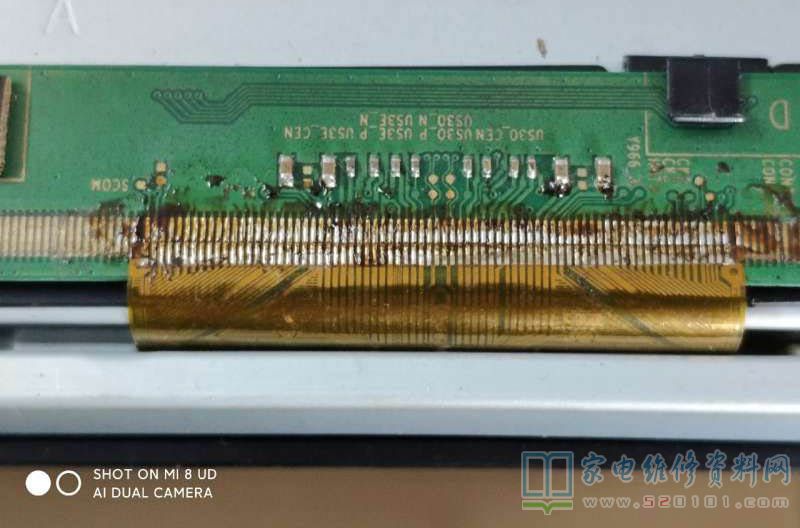 夏普LCD-55SU560A液晶电视换边板修复灰屏故障过程 第3张