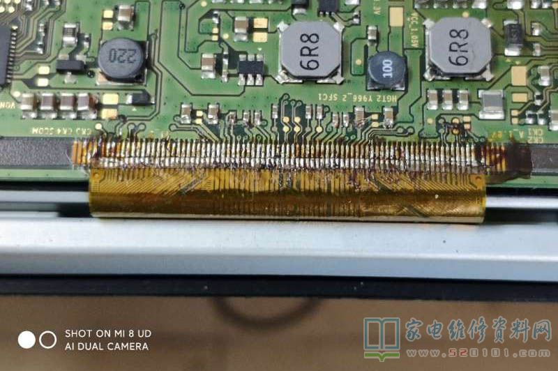 夏普LCD-55SU560A液晶电视换边板修复灰屏故障过程 第1张