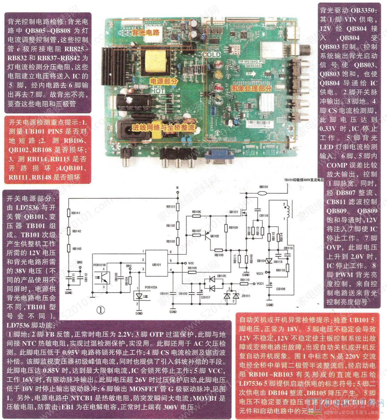 TCL 3MS82AX机芯液晶电视主板故障维修图解 第1张