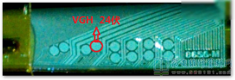 用飞线法修复长虹LED32C1000n（HV320WX2-206屏）图像上半部分不正常故障 第6张
