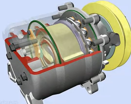 空调压缩机3D演示和结构